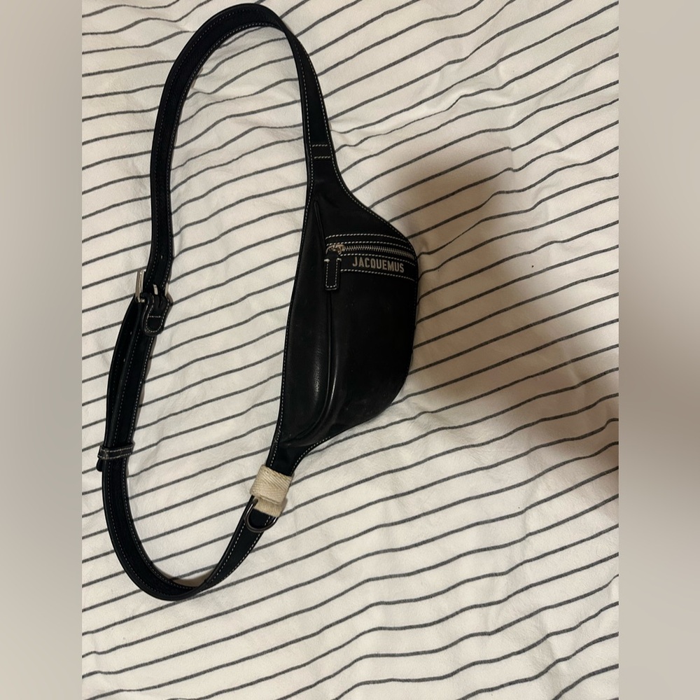 Jacquemus Black Leather Men's Bag